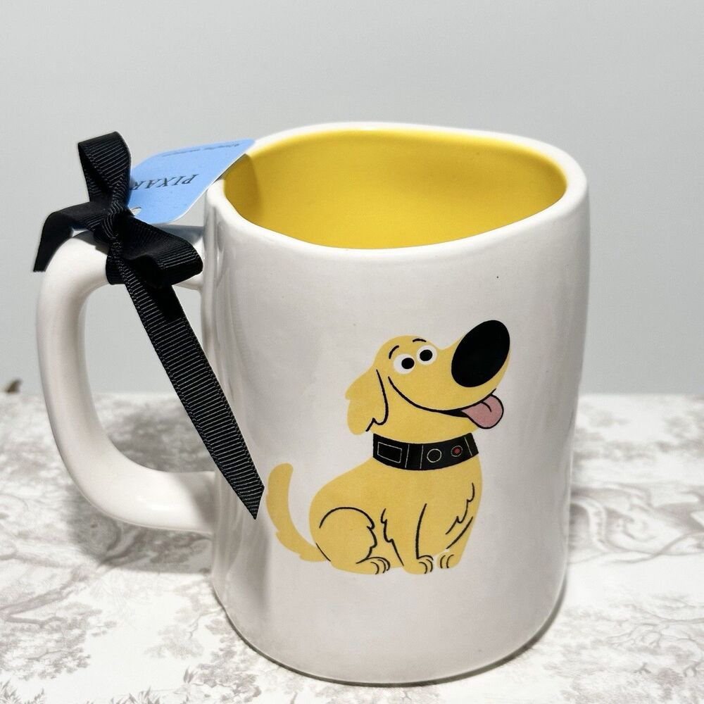 Disney Pixar UP Rae Dunn My Favorite Day Is Today DUG Dog Double Sided Mug NWT